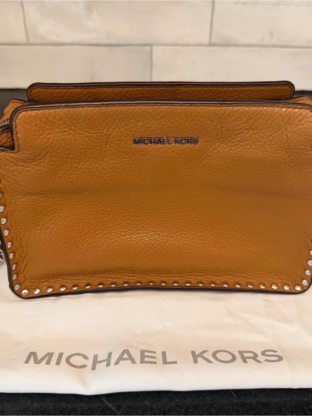 Michael Kors Astor Studded Zip-Top Bag - mint condition!